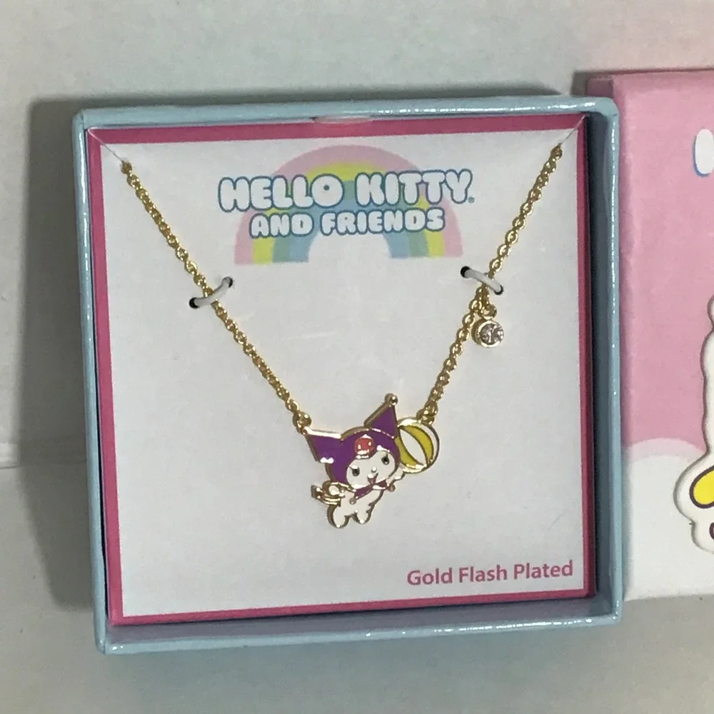 Hello Kitty and Friends Kuromi‎ Volleyball Necklace Gold Flash Plated Kids